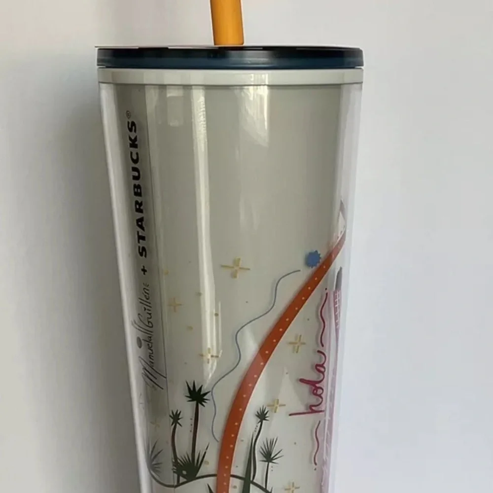 New Starbucks x Manuela Guillen Heart Silicone Straw Topper T26